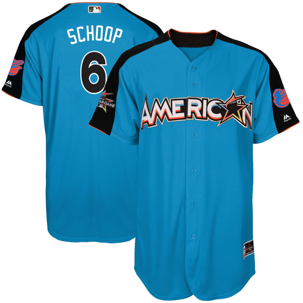 Orioles #6 Jonathan Schoop Blue All-Star American League Stitched Youth MLB Jersey